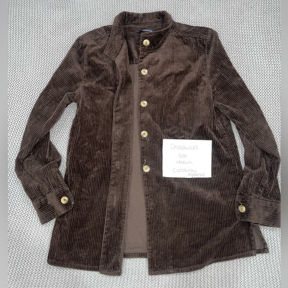 LIKE NEW Brown Corduroy Button Up Top/Jacket - Picture 1 of 3